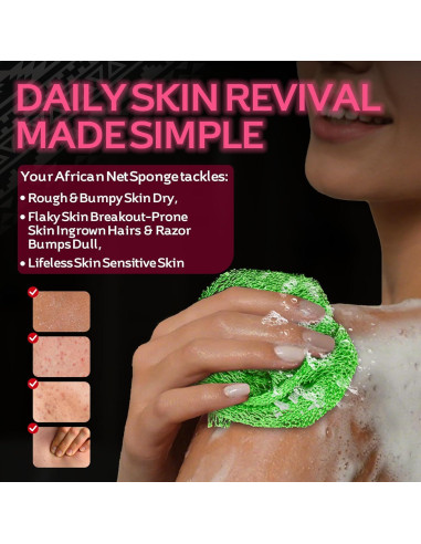 Esponjas de Baño Exfoliantes ACLMFUP - 2 Piezas Suaves