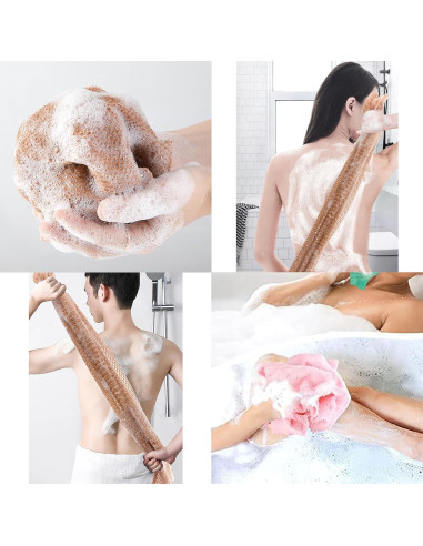 Esponja de Baño Africana FaYaCa, 2 Piezas Exfoliantes 80x30cm