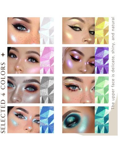 Paleta de Iluminadores de Diamante 8 Colores - Maquillaje