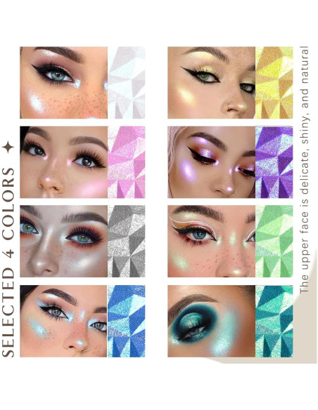 Paleta de Iluminadores de Diamante 8 Colores - Maquillaje