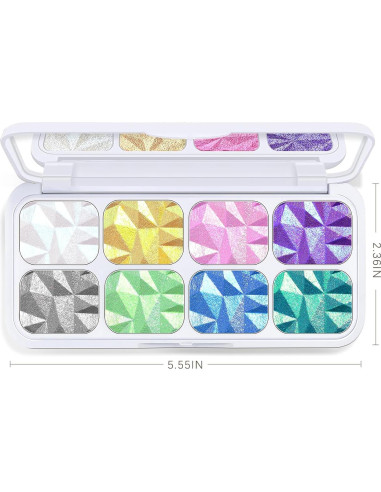 Paleta de Iluminadores de Diamante 8 Colores - Maquillaje
