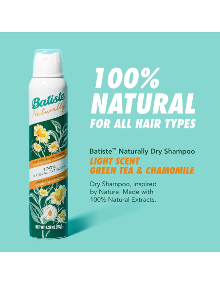 Champú Seco Batiste Natural Té Verde Manzanilla 120 g