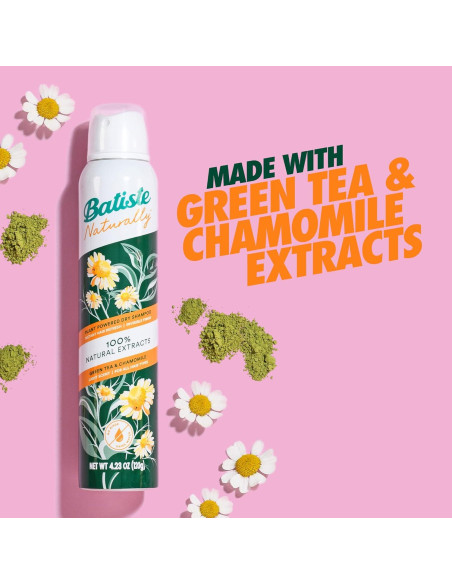 Champú Seco Batiste Natural Té Verde Manzanilla 120 g