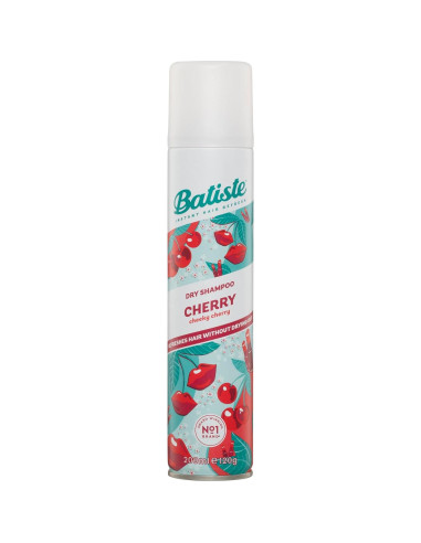 Champú Seco Batiste Cereza 198 ml - Sin Agua, Aroma Frutal