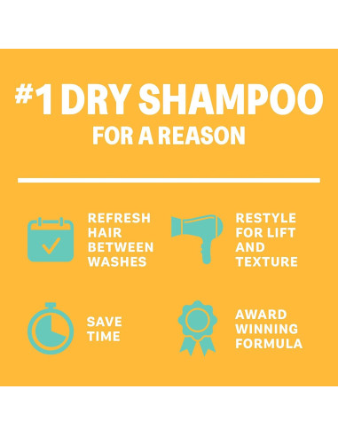 Champú Seco Batiste Cereza 198 ml - Sin Agua, Aroma Frutal