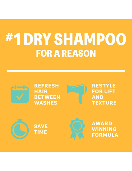 Champú Seco Batiste Cereza 198 ml - Sin Agua, Aroma Frutal