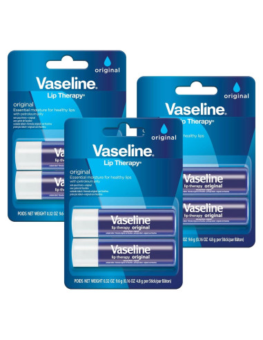 Bálsamo Labial Vaseline Original 3 x 4.5 g - Hidratación Rápida
