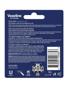 Bálsamo Labial Vaseline Lip Therapy Rosy Lips 12-Pack 4.5g 2