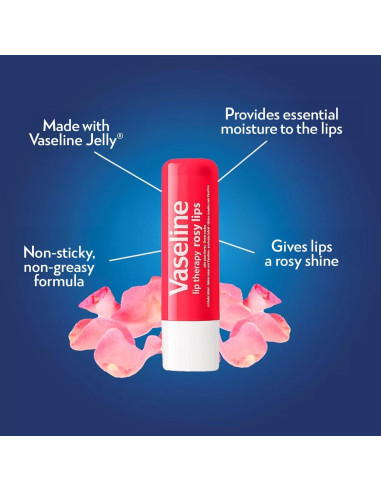 Bálsamo Labial Vaseline Lip Therapy Rosy Lips 12-Pack 4.5g