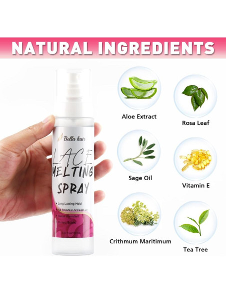 Spray de Fijación Rápida Bella Hair 150ml - Acabado Natural