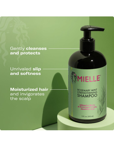 Champú Fortalecedor Mielle Organics Romero y Menta 340g