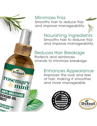 Suero Aceite Mist Antirrotura Difeel Romero y Menta 226.8 ml