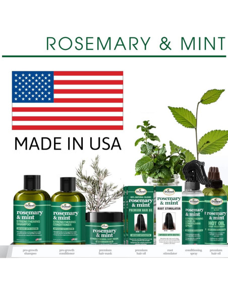 Aceite Capilar Difeel Romero y Menta 200g con Biotina - Set Regalo