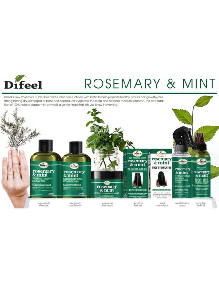 Aceite Capilar Difeel con Biotina y Romero 200 g - Crecimiento Saludable