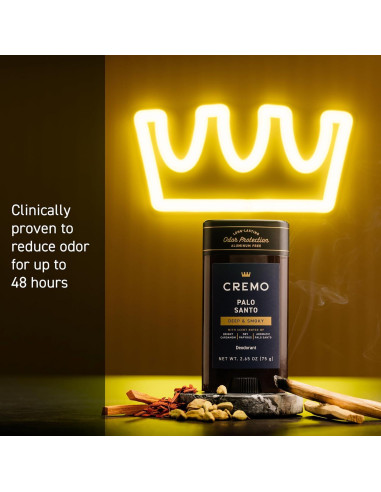 Desodorante Cremo Palo Santo Sin Aluminio 75g - 48 Horas Protección