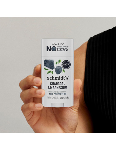 Desodorante Vegano Schmidt's Carbón y Magnesio 75g - 4 Unidades