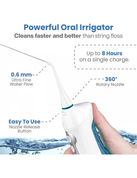Centro Dental AquaSonic Blanco - Cepillo Eléctrico y Flossador