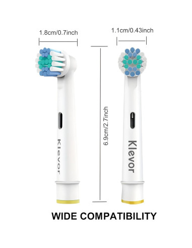 KLEVOR Cabezas de Cepillo de Dientes Oral-B - 8 Unidades