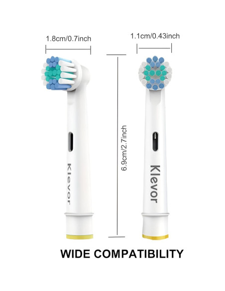 KLEVOR Cabezas de Cepillo de Dientes Oral-B - 8 Unidades KLEVOR Cabezas de Cepillo de Dientes Oral-B - 8 Unidades