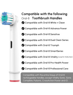 Cabezas de cepillo de dientes SLOWLEIF 16 piezas compatibles Oral B 2