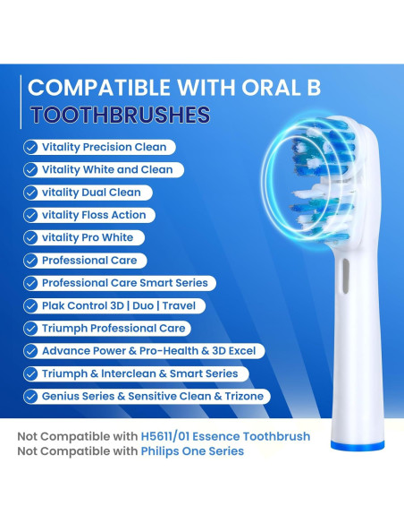 Cabezas de cepillo Oral-B Dual Clean - Paquete de 8 unidades