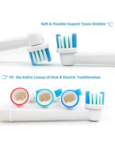 Cabezas de cepillo Oral-B Braun EB17, 4 unidades, cerdas suaves