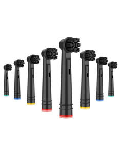 Cabezas de cepillo de repuesto Oral B BUKURII, 8 unidades, cerdas de carbón