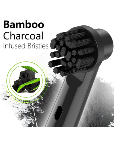 Cabezas de cepillo de repuesto Oral B BUKURII, 8 unidades, cerdas de carbón