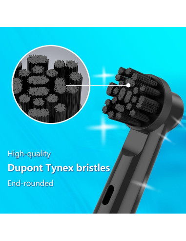 Cabezas de cepillo de repuesto Oral B BUKURII, 8 unidades, cerdas de carbón