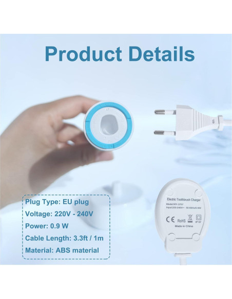 Base de Cargador Inductivo para Cepillo Oral-B Zuikn 3757 220V