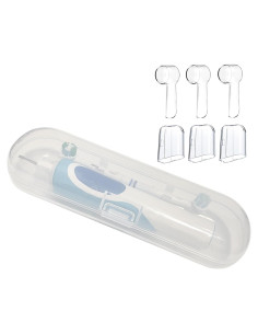 Funda de viaje para cepillo de dientes HURKEYE transparente