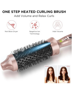 Cepillo Calentado Aima Beauty 1.3" Dorado para Rizar Cabello 2