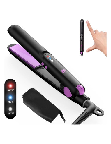 Mini Plancha de Cerámica Elilier 0.5" Portátil Doble Voltaje