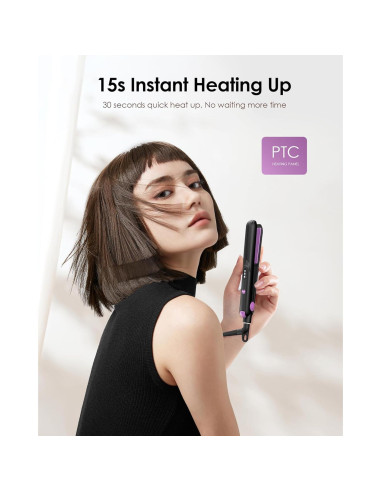 Mini Plancha de Cerámica Elilier 0.5" Portátil Doble Voltaje