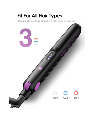 Mini Plancha de Cerámica Elilier 0.5" Portátil Doble Voltaje