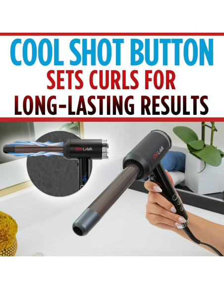 Varita Rizador CHI Lava Curl Shot - Rizos Voluminosos y Brillantes