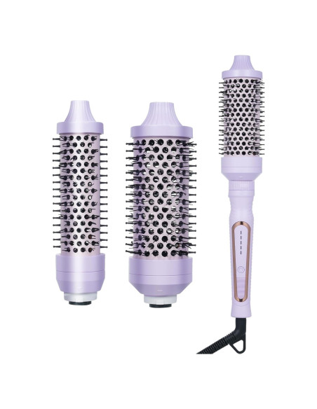 Cepillo Térmico Redondo Sonew 3 en 1 con 3 Cabezas Desmontables