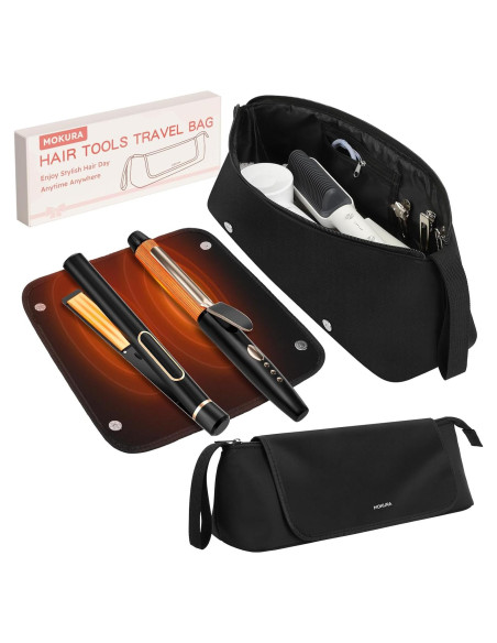 Bolsa de Viaje MOKURA para Herramientas de Pelo Negra Bolsa de Viaje MOKURA para Herramientas de Pelo Negra
