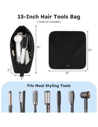 Bolsa de Viaje MOKURA para Herramientas de Pelo Negra