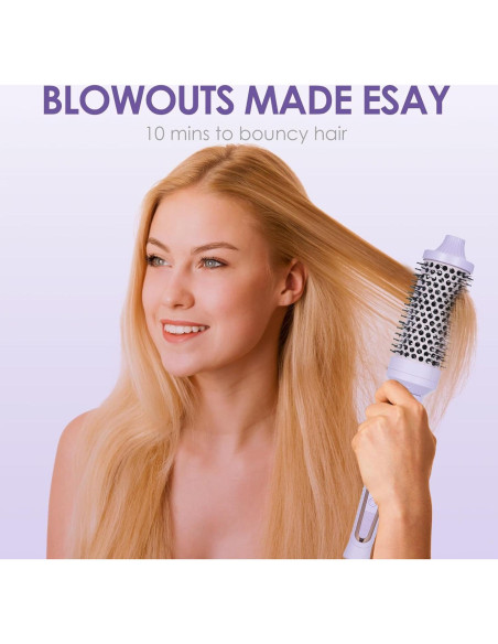 Cepillo Térmico Redondo Sonew 3 en 1 con 3 Cabezas Desmontables