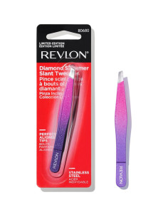 Pinzas de Punta Inclinada Revlon Diamond - Acero Inoxidable Rosa 2