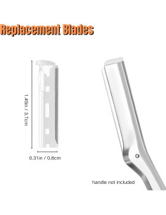 10 Cuchillas de Repuesto Tweezerman para Afeitadora Facial de Acero Inoxidable 2