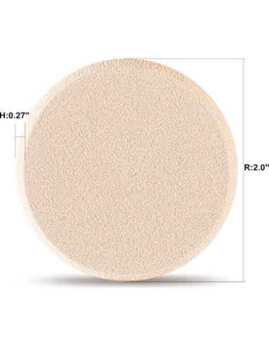 Esponjas de Maquillaje Redondas OWLFAVO 2 Pcs con Estuche