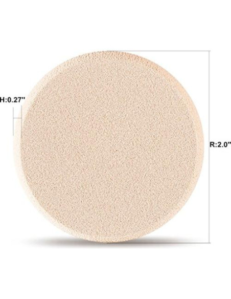 Esponjas de Maquillaje Redondas OWLFAVO 2 Pcs con Estuche