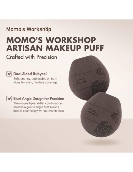 Juego de Esponjas de Maquillaje Tatami Rosa Rubycell 2 Piezas