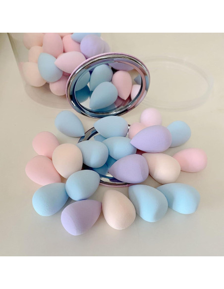 50 Esponjas de Maquillaje Urradia Mini y Puff de Polvo
