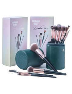 Juego de Brochas de Maquillaje Profesional Brusherina 15 Piezas