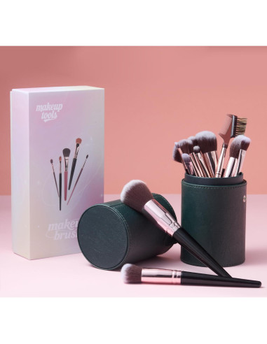 Juego de Brochas de Maquillaje Profesional Brusherina 15 Piezas