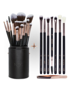 Set de Brochas de Maquillaje Niré - 15 Rostro y 8 Ojos
