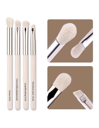 Juego de Pinceles para Sombras de Ojos LOCKCUTE - 4 Piezas